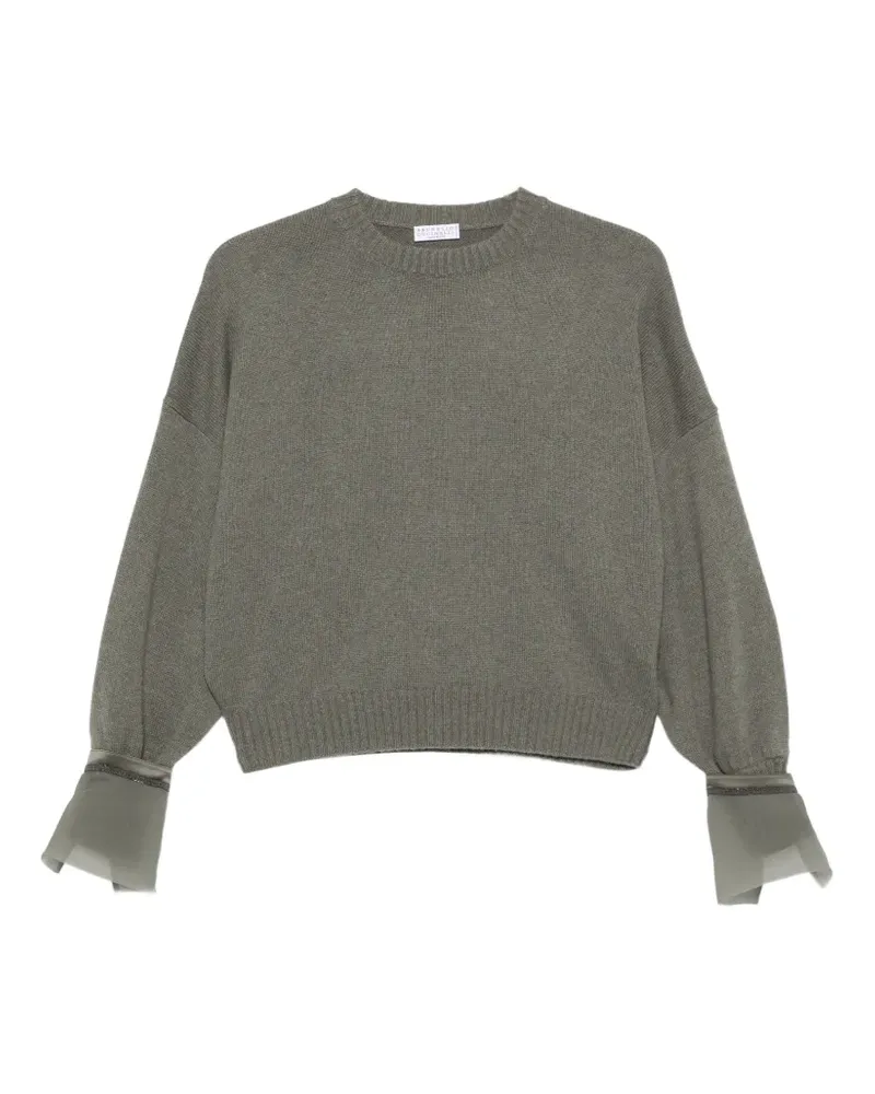 Brunello Cucinelli Pullover mit Monili-Verzierung - Grau Grau