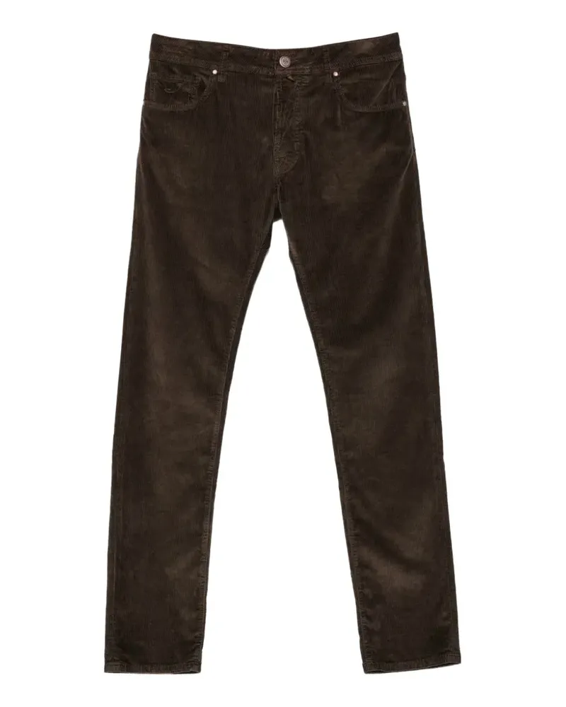 Jacob Cohën Hose in Cordoptik - Braun Braun