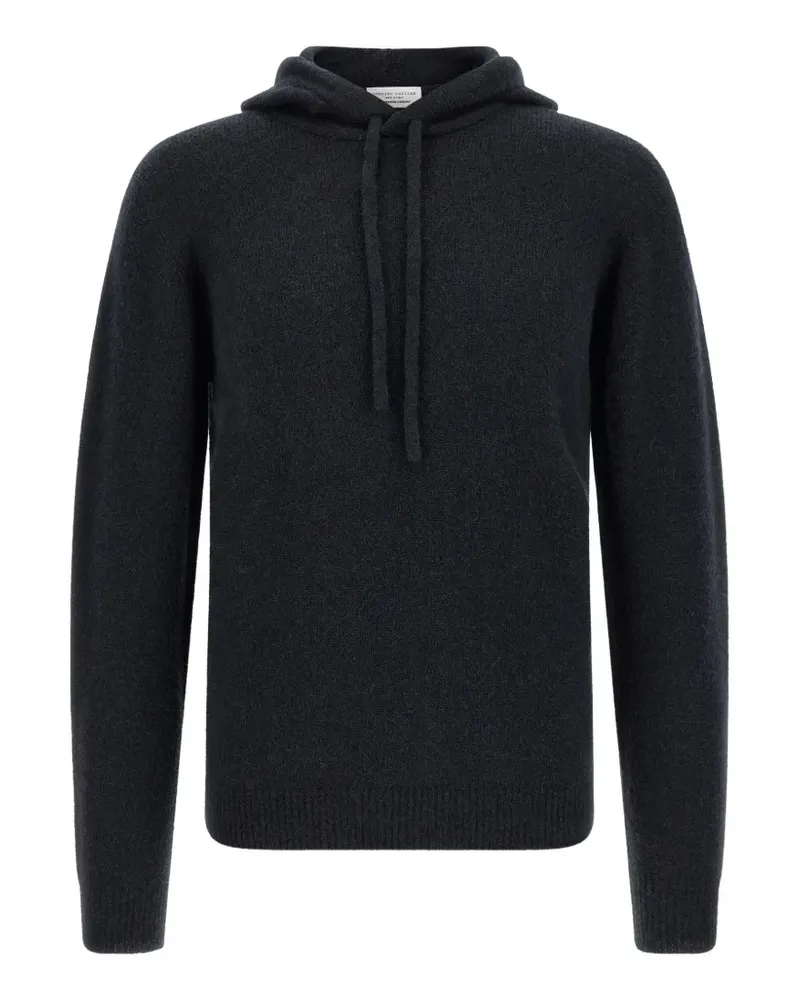 Roberto Collina drawstring-hood ribbed-trim hoodie - Schwarz Schwarz