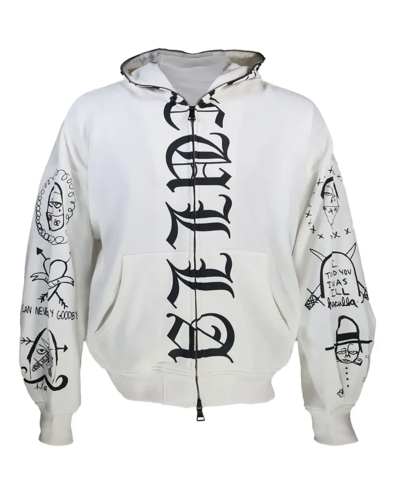 Haculla Kapuzenjacke mit Gothic-Print - Weiß Weiß
