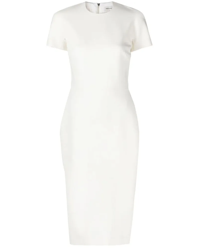 Victoria Beckham Midikleid mit rundem Ausschnitt - Nude Nude