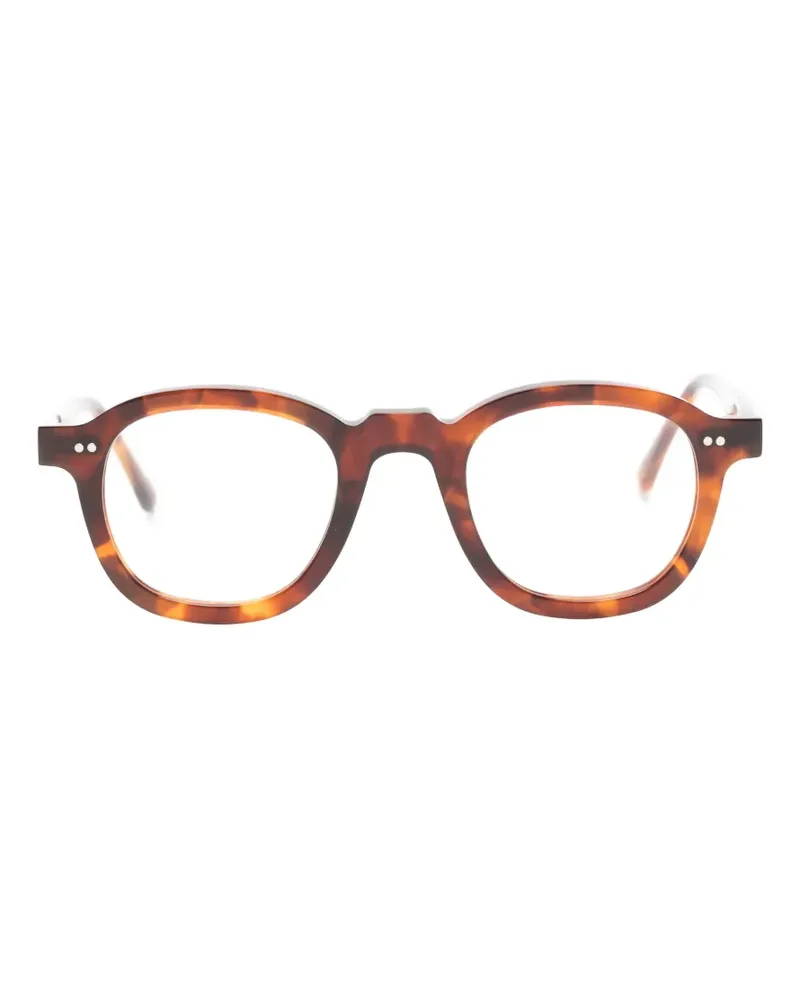 Lesca Brille mit eckigem Gestell - Braun Braun