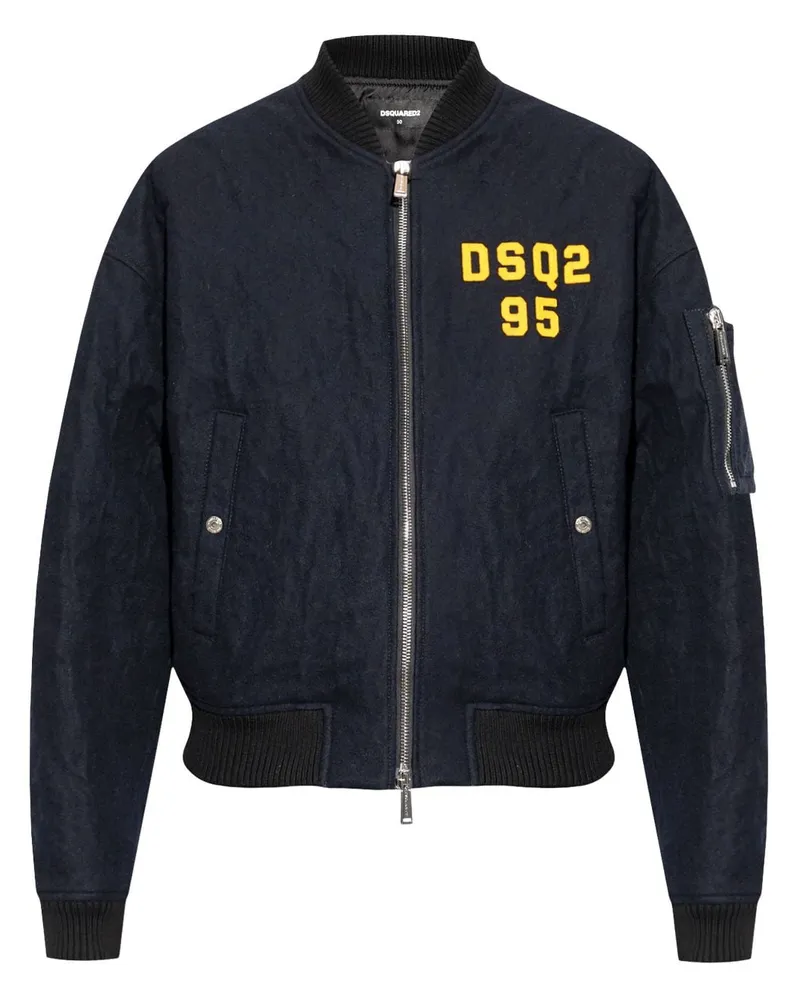 Dsquared2 Bomberjacke mit Logo-Stickerei - Blau Blau