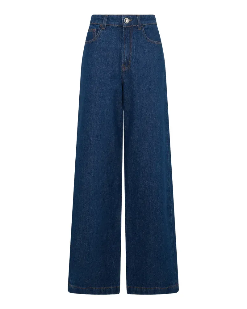 MOORER wide-leg jeans - Blau Blau