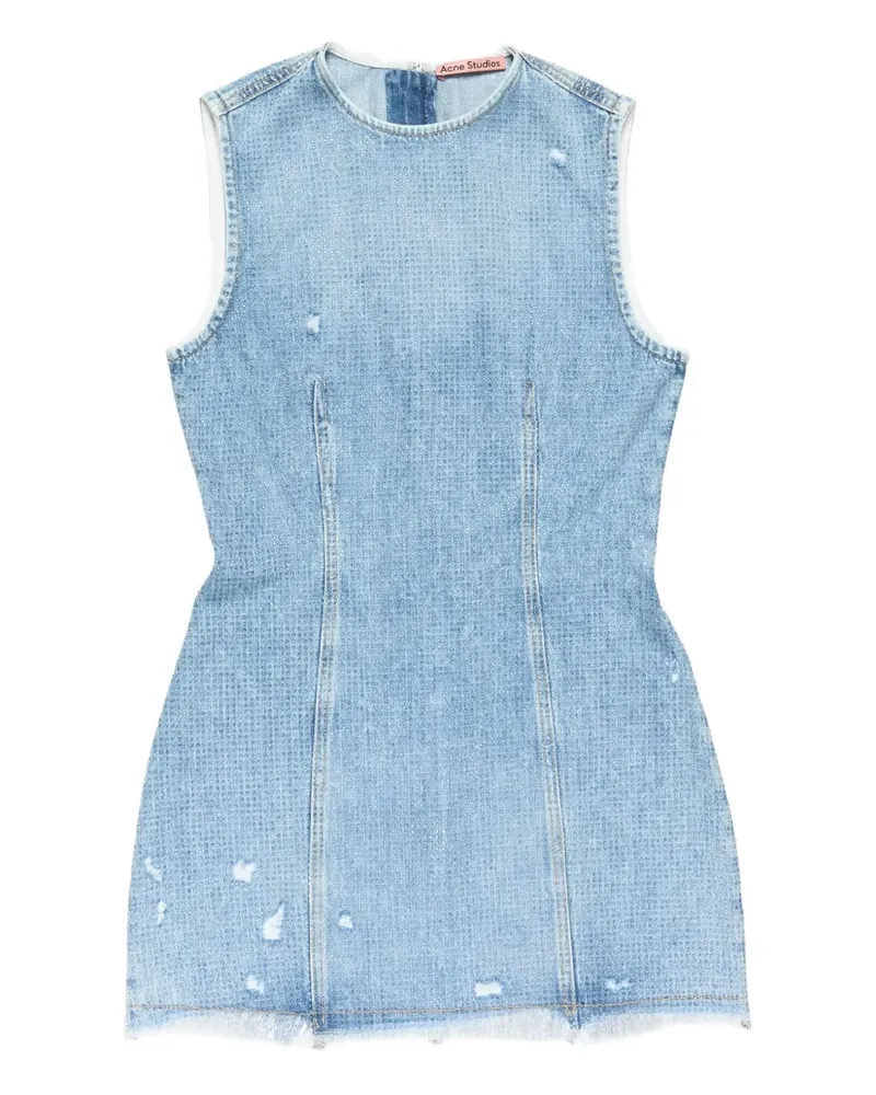 Acne Studios Ausgefranstes Minikleid - Blau Blau