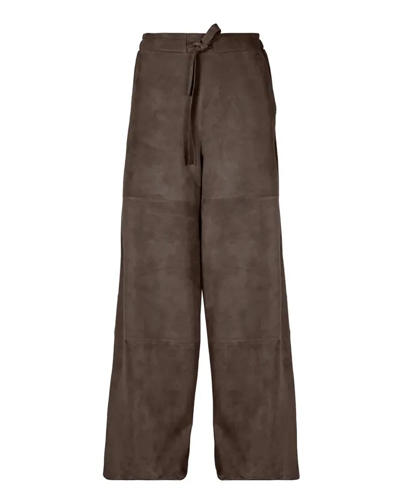 DESA wide-leg leather trousers - Braun Braun