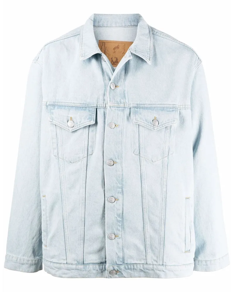 Martine Rose Jeansjacke mit Logo-Print - Blau Blau