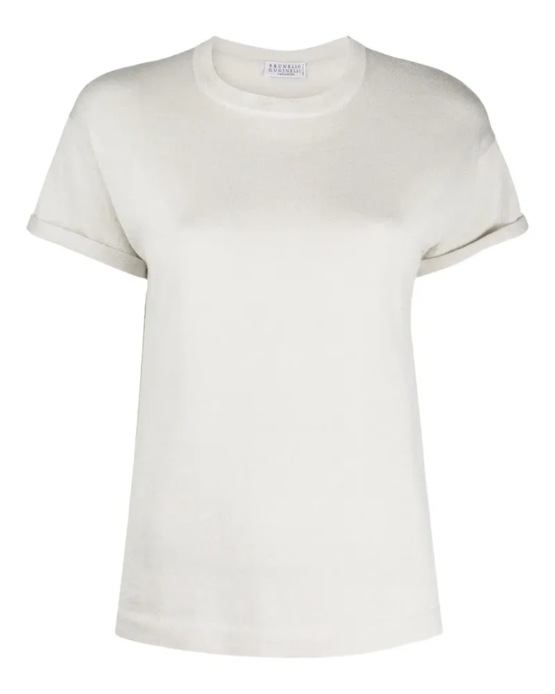 Brunello Cucinelli T-Shirt mit rundem Ausschnitt - Nude Nude