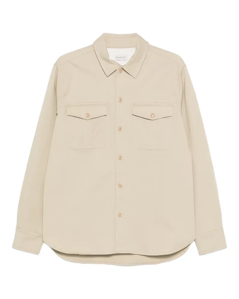 Moncler Hemdjacke aus Gabardine - Nude Nude