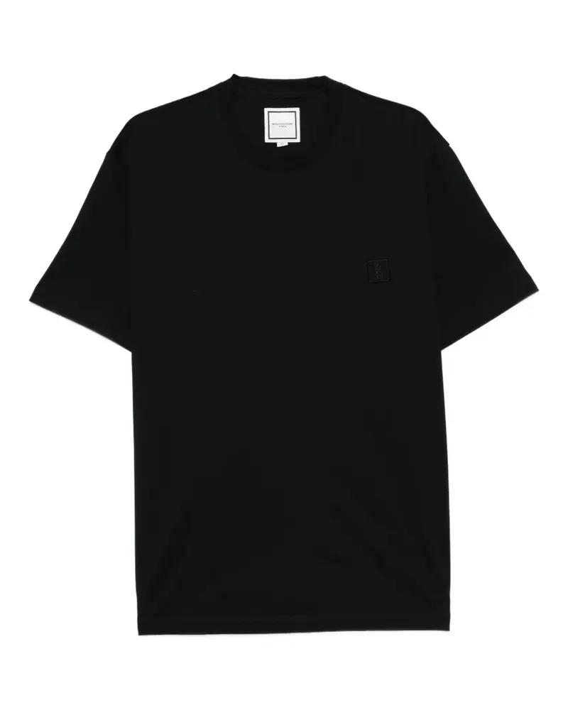 Wooyoungmi T-Shirt mit Logo-Patch - Schwarz Schwarz