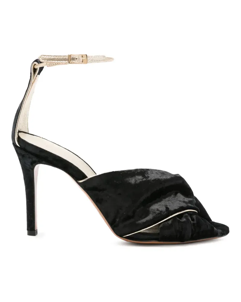 forte_forte Sandalen aus Samt - Schwarz Schwarz