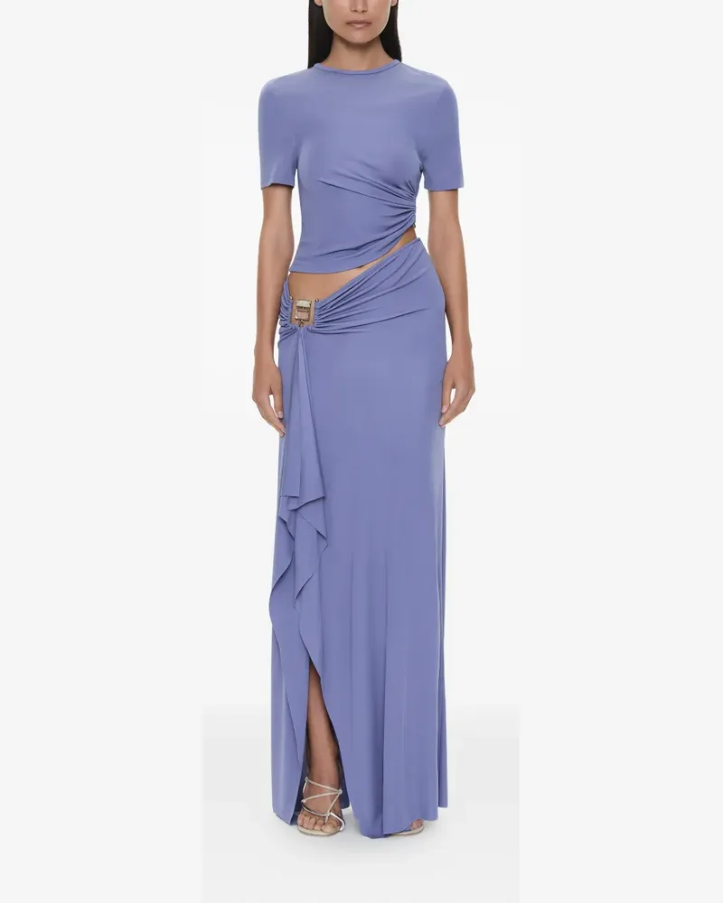 Christopher Esber buckle cascade maxi skirt - Violett Violett