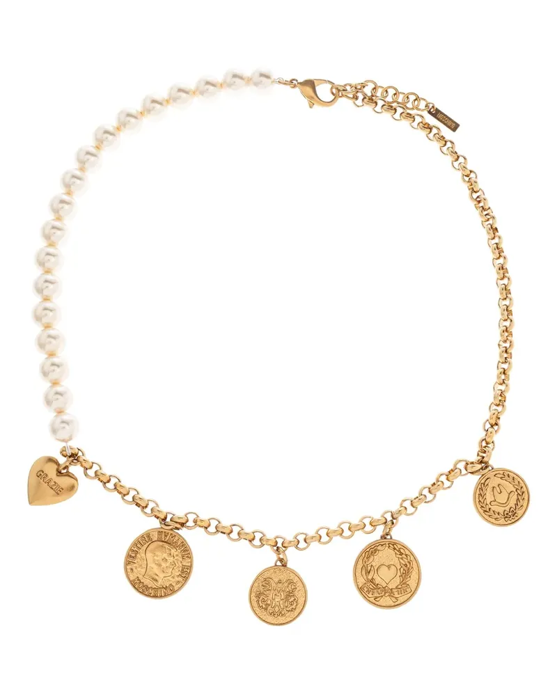 Moschino Halskette mit Münzanhänger - Gold Gold