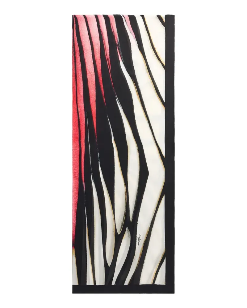 Roberto Cavalli Schal mit Ray of Paradise-Print - Weiß Weiß