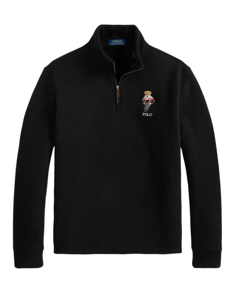 Ralph Lauren Gerippter Polo Bear Pullover - Schwarz Schwarz