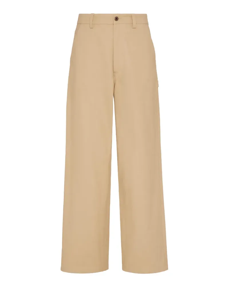 Valentino Garavani Straight-Leg-Hose mit V-Detail - Nude Nude