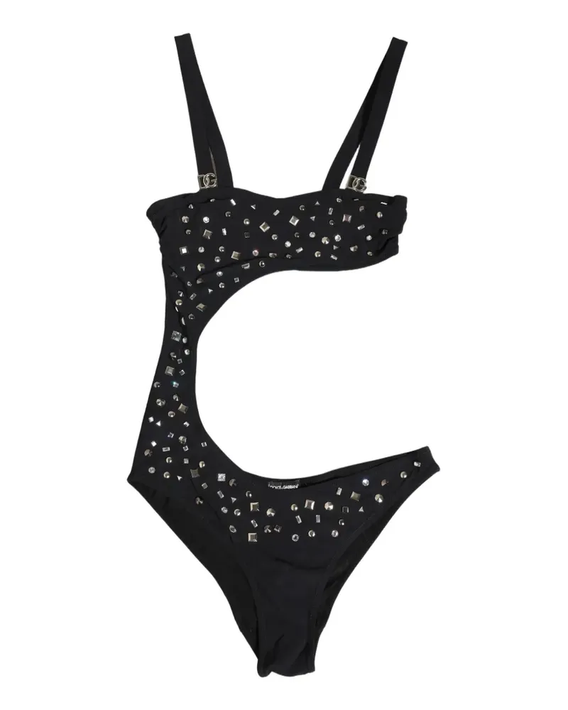 Dolce & Gabbana embellished cutout swimsuit - Schwarz Schwarz