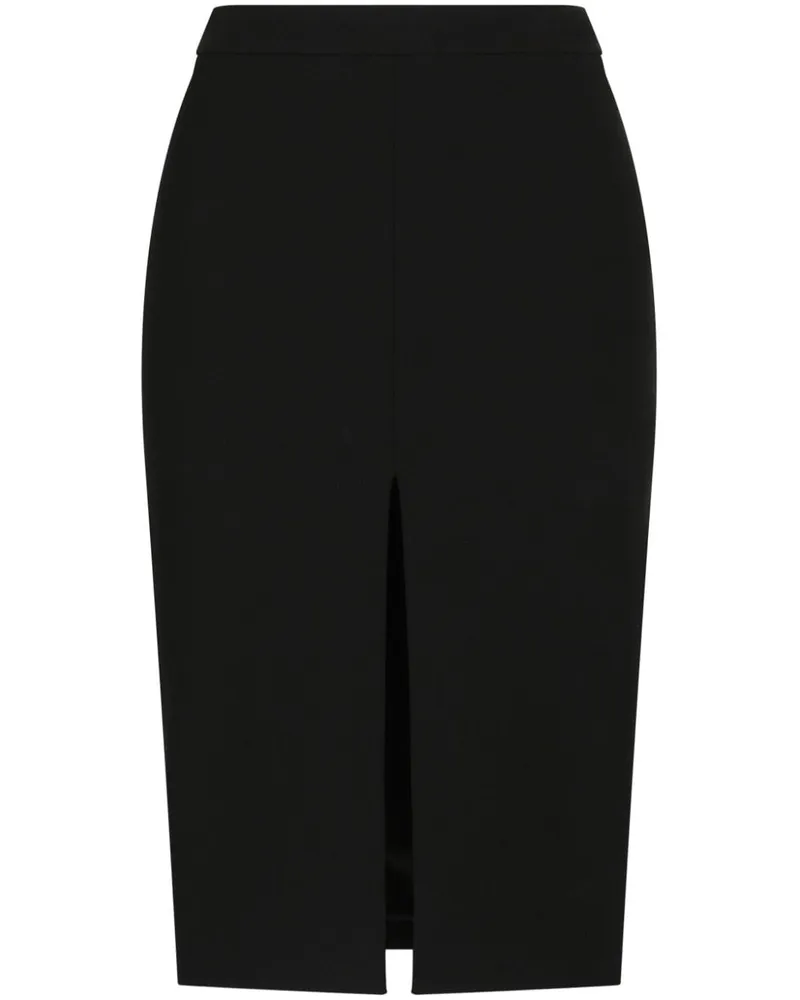 Dolce & Gabbana Mittellanger Bleistiftrock - Schwarz Schwarz