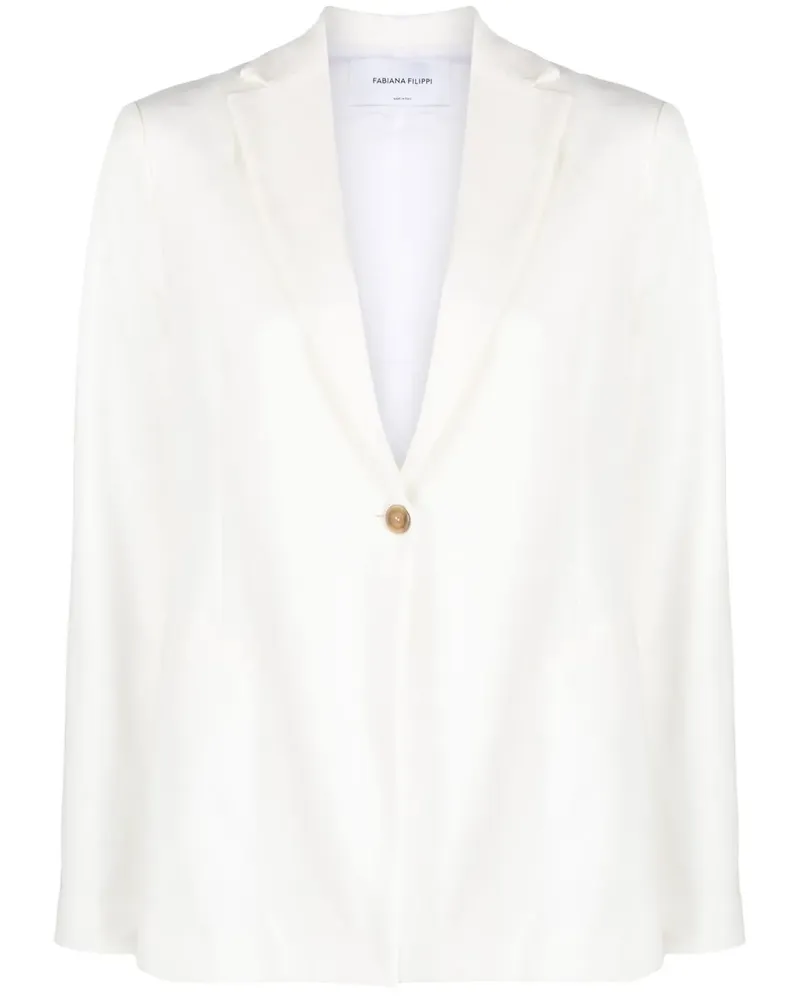 Fabiana Filippi Jersey-Blazer mit Kapuze - Weiß Weiß