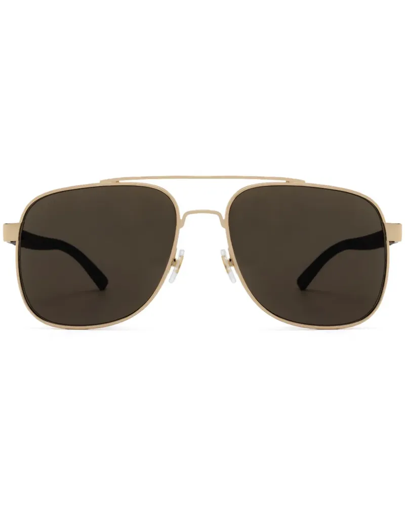 Gucci Pilotenbrille mit Logo - Gold Gold
