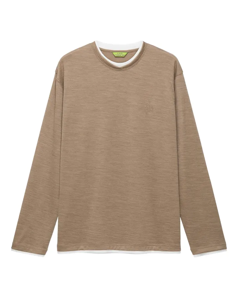 Shanghai Tang Shou T-Shirt im Layering-Look - Nude Nude