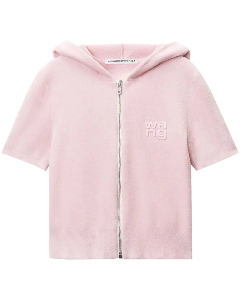 Alexander Wang Hoodie mit Logo-Prägung Rosa