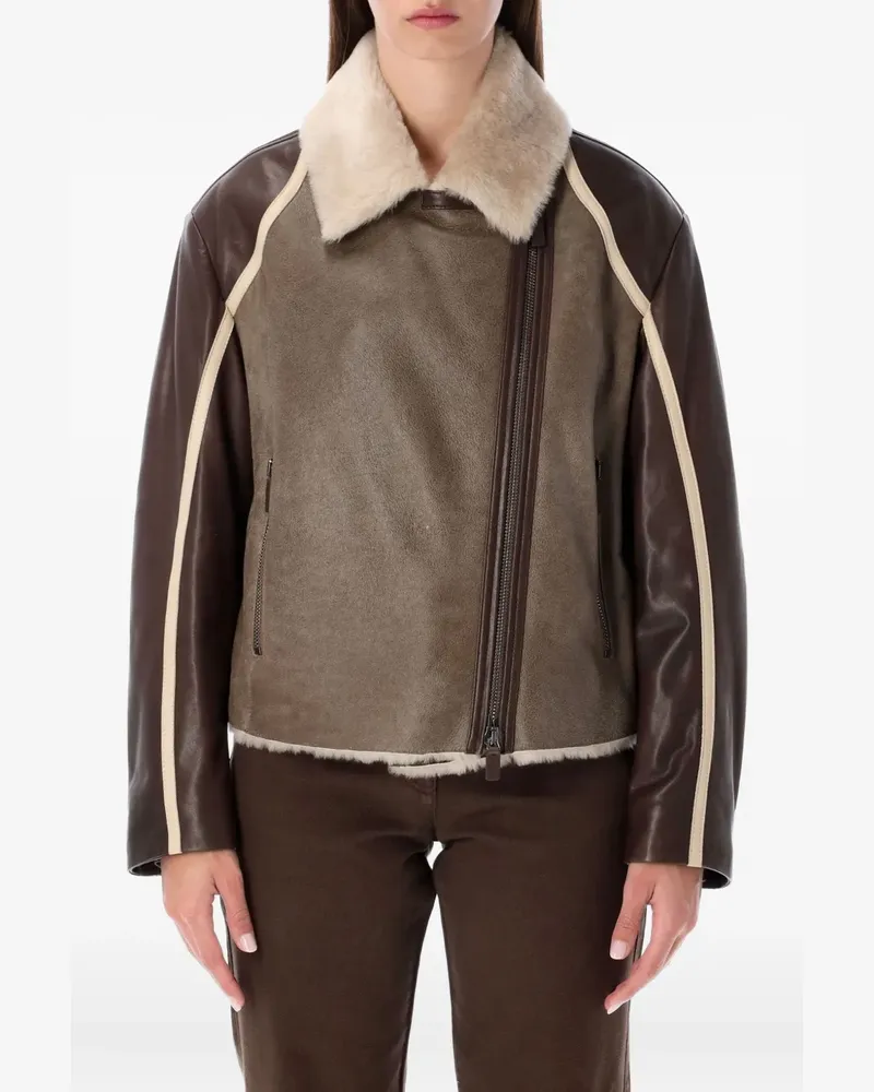 Emporio Armani Jacke mit Pelzkragen - Braun Braun