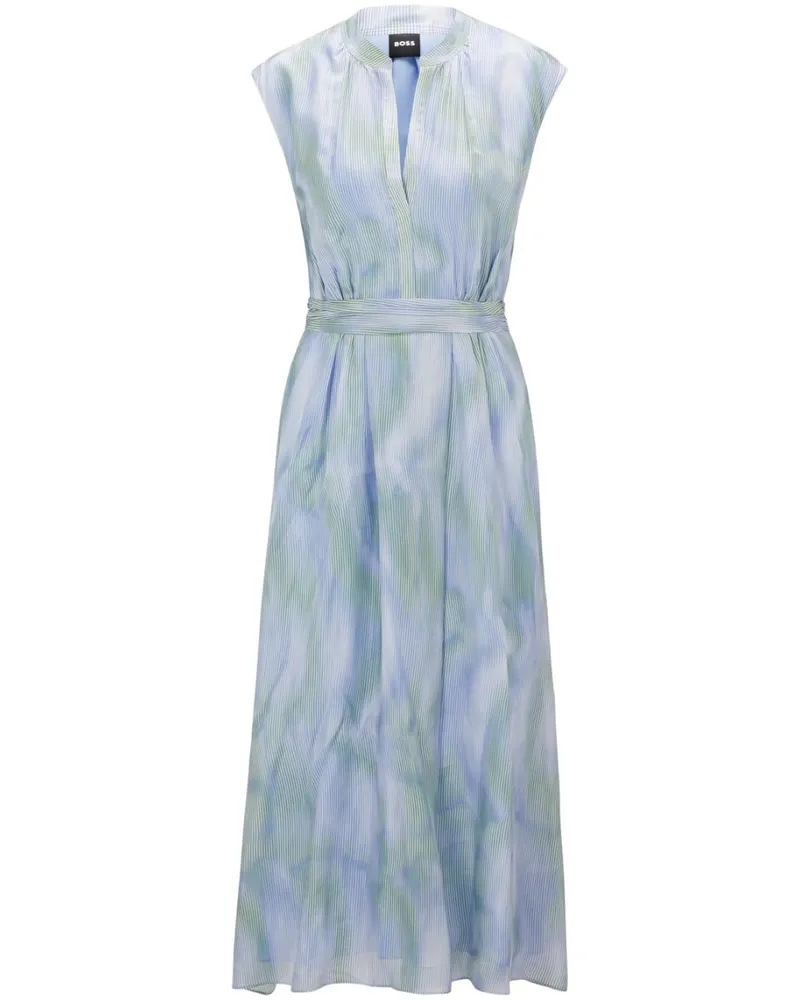 HUGO BOSS Midirock aus Seide - Blau Blau