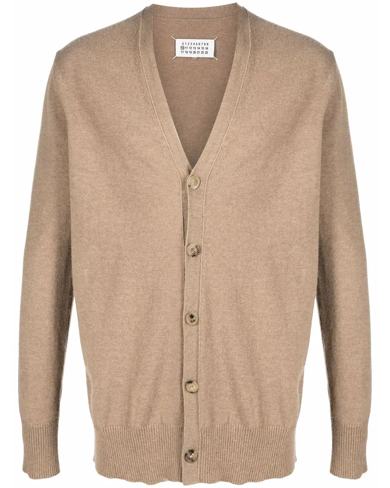 Maison Margiela Cardigan mit V-Ausschnitt - Braun Braun