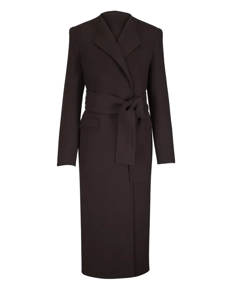 KHAITE Gewickelter Mantel mit Gürtel - Braun Braun
