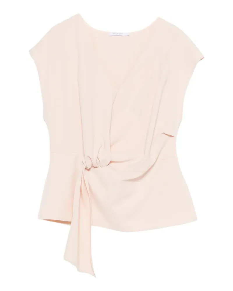 Patrizia Pepe V-neck draped blouse - Rosa Rosa