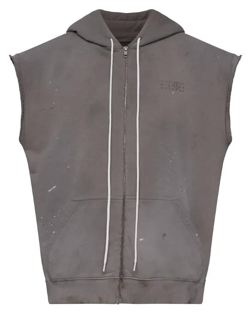 Maison Margiela Hoodie mit Nummern-Motiv - Grau Grau