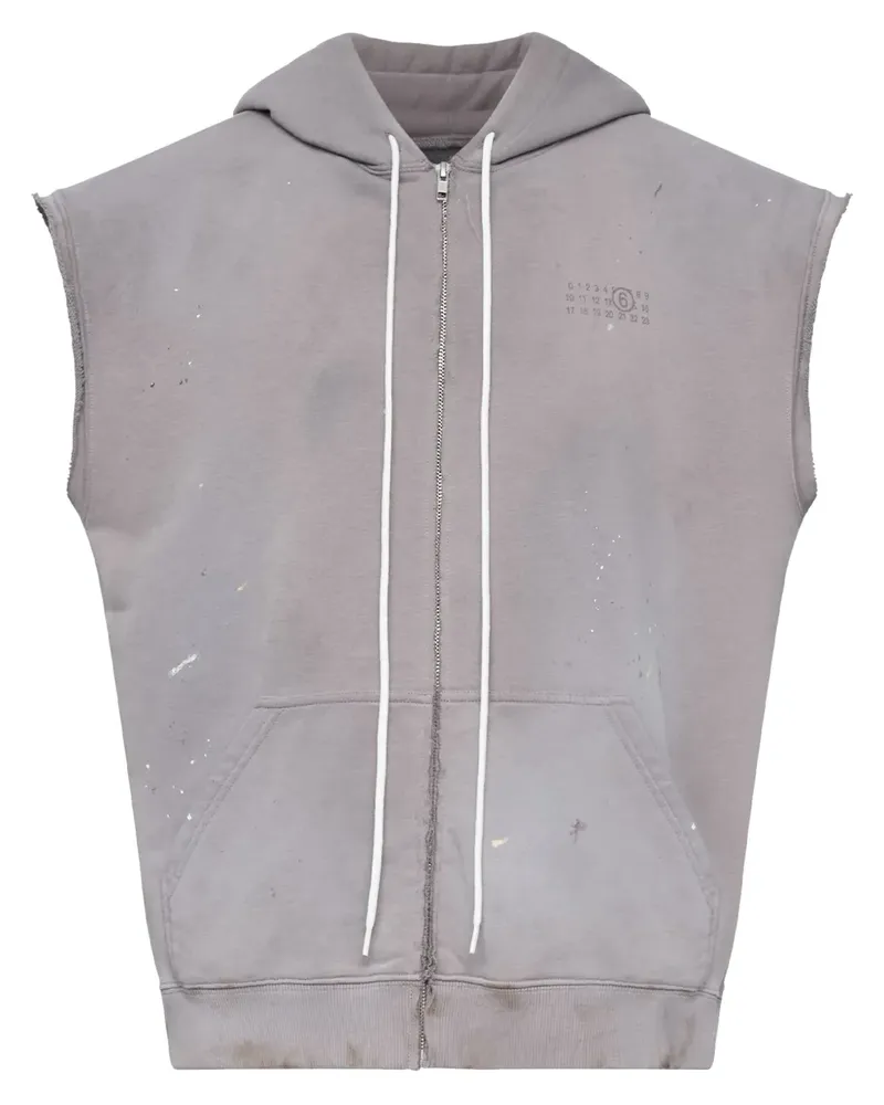 Maison Margiela Hoodie mit Nummern-Motiv - Grau Grau