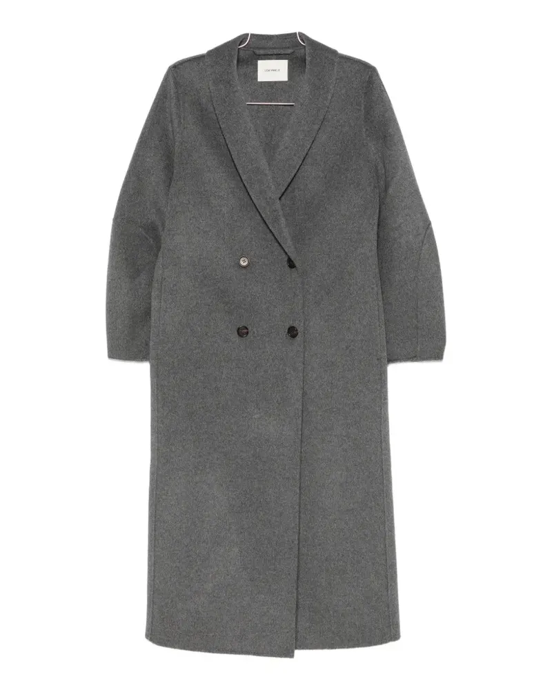 Lisa Yang double-breasted shawl-lapel coat - Grau Grau