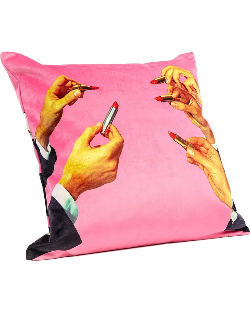 Seletti Lipstick Kissen - Rosa Rosa