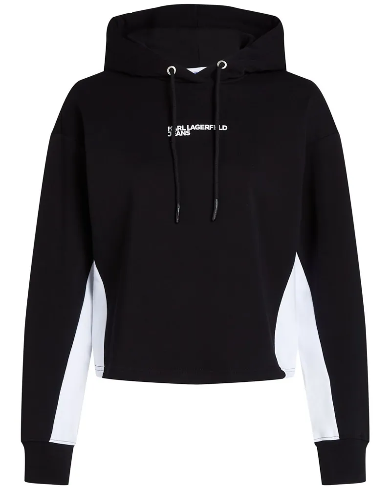 Karl Lagerfeld Hoodie in Colour-Block-Optik - Schwarz Schwarz