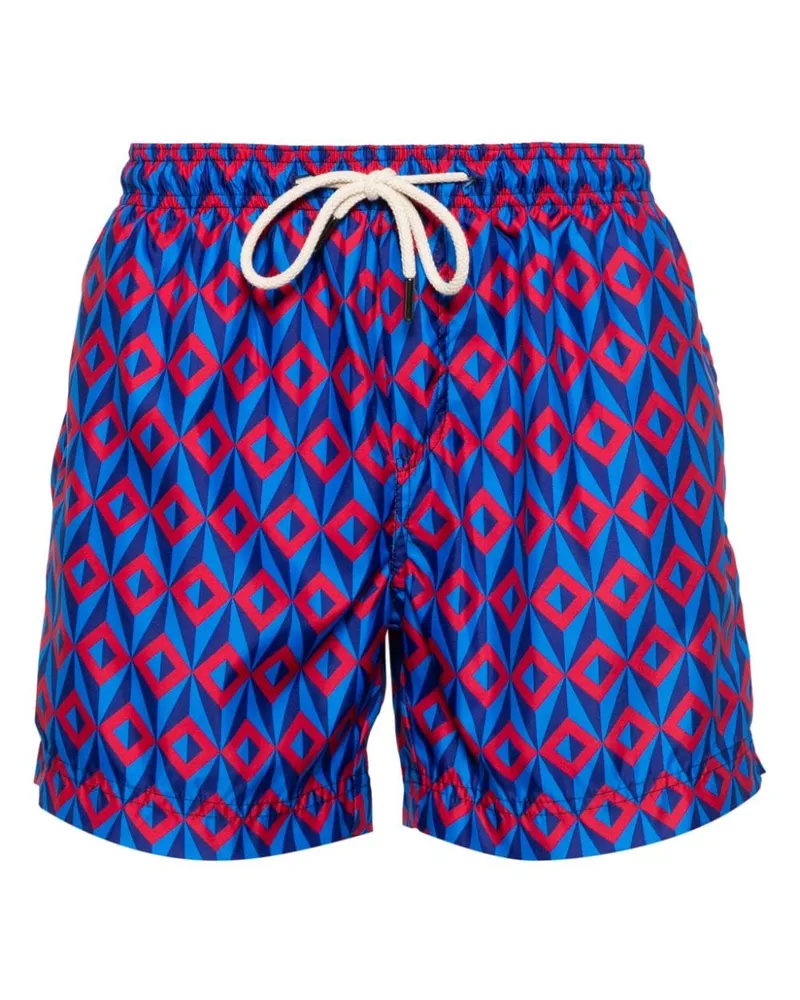 PENINSULA Ponente Badeshorts mit geometrischem Print - Blau Blau