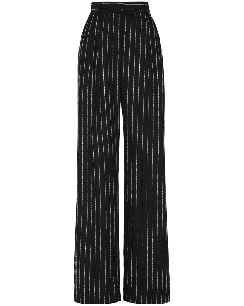 Philipp Plein Gestreifte Hose - Schwarz Schwarz