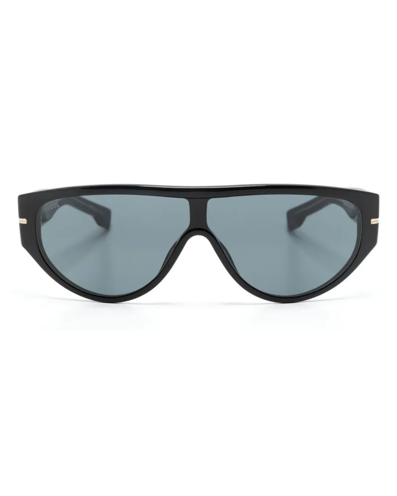 HUGO BOSS Blau gefärbte Sonnenbrille Schwarz