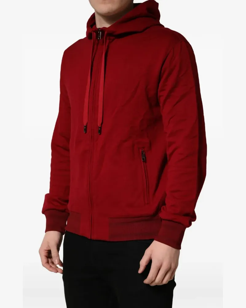 Dolce & Gabbana zip-up cotton hoodie - Rot Rot