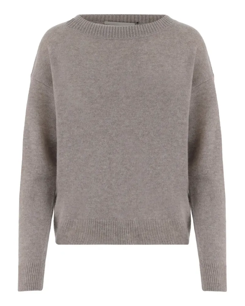 ALLUDE Pullover mit Rundhalsausschnitt - Braun Braun