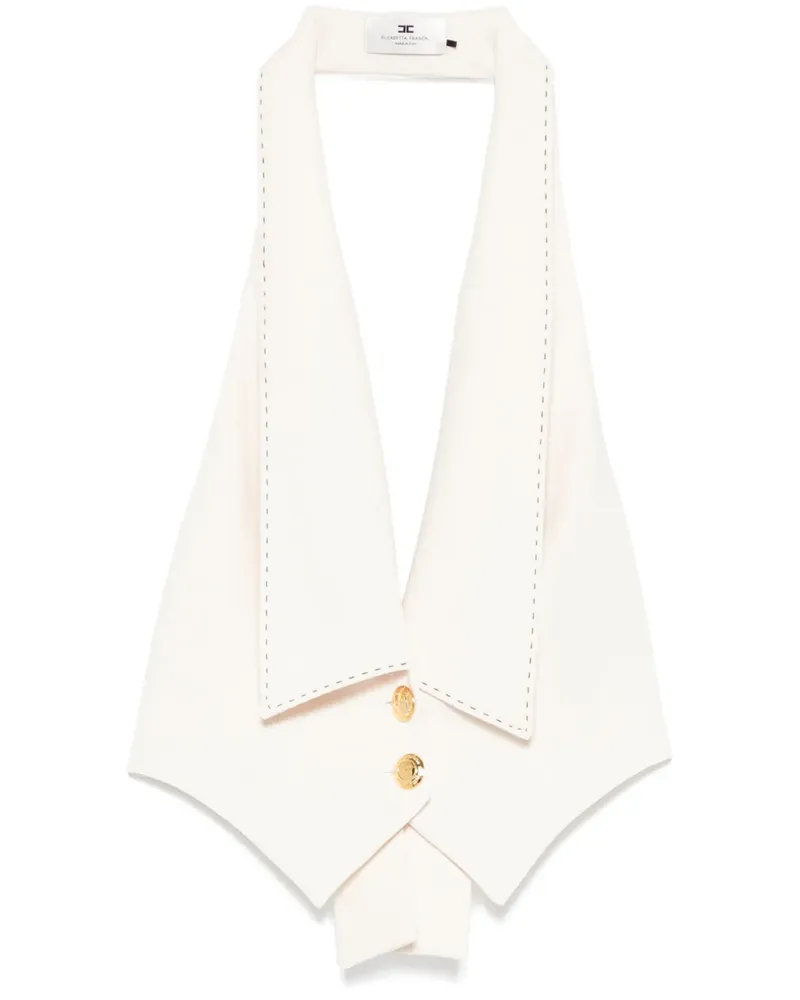 Elisabetta Franchi Weste aus Krepp mit Kontrastnähten - Nude Nude
