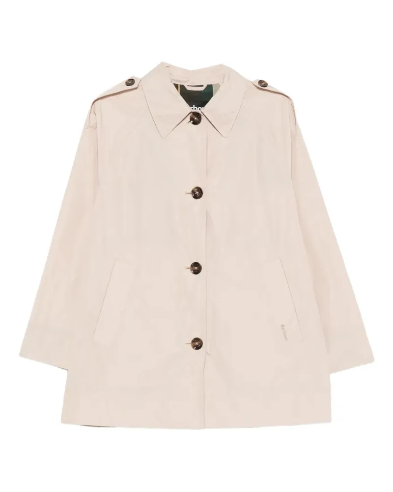 Barbour Maggie epaulette-detail raglan-sleeve coat - Nude Nude