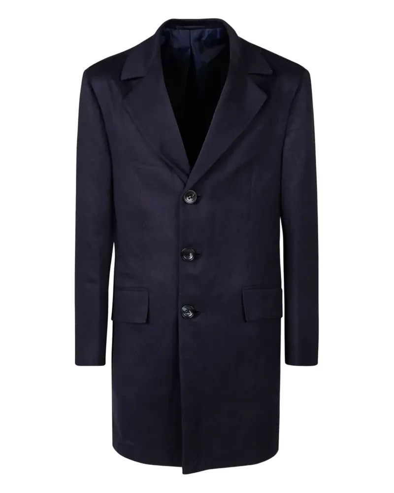 Kiton Einreihiger Mantel aus Kaschmir - Blau Blau