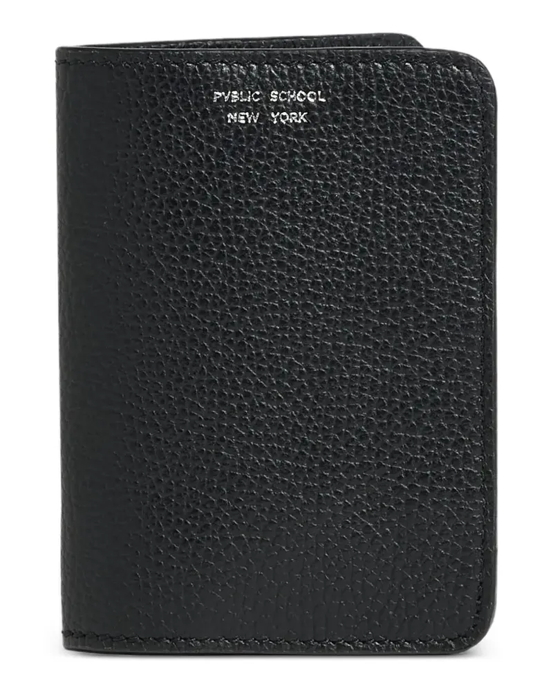 Public School Pass-Etui aus gekörntem Leder - Schwarz Schwarz