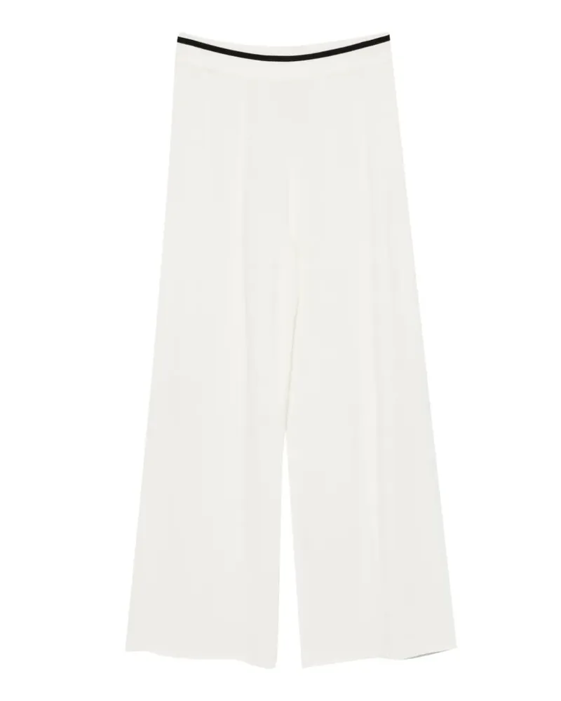 Liu Jo contrast-trim palazzo pants - Weiß Weiß