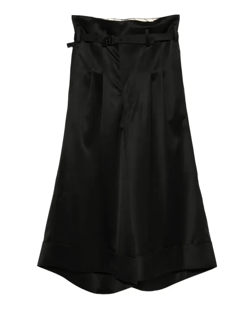 Junya Watanabe pleated belt trousers - Schwarz Schwarz