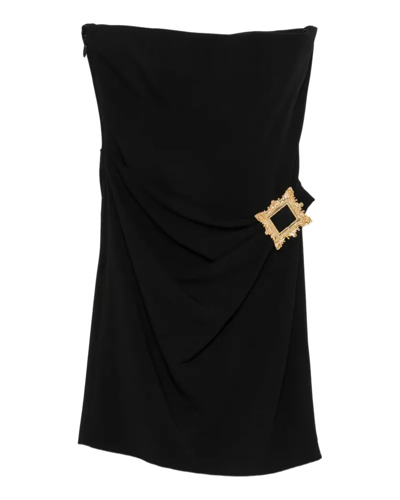 Moschino Schulterfreies Kleid mit Schnalle - Schwarz Schwarz