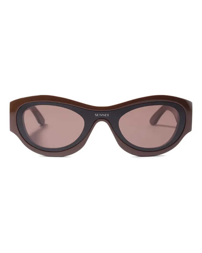 SUNNEI Sonnenbrille mit geometrischem Gestell - Braun Braun