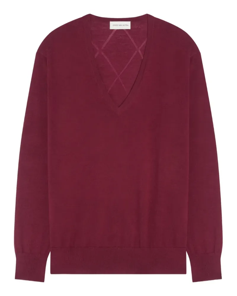 Dries van Noten Pullover aus Merinowolle - Rot Rot
